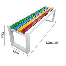 Household Products Panchine da Parco in Legno massello, sedie da terrazza, panchine da Balcone anticorrosive, panchine da Cortile con Struttura in ghisa, per Giardino/Veranda/Balcone