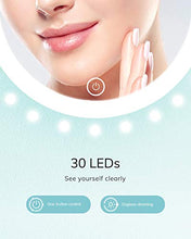 AEVO 10X Specchio Ingranditore per Trucco con 30 Luci LED, 3 modalità di Illuminazione, Riflesso in HD, Rotazione a 360 Gradi, Dimming Continuo e Doppia Alimentazione USB o Batteria.