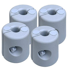 ABCCANOPY - Set di 4 piedini per gazebo, riempibili con acqua/sabbia, pesi per gazebo, tende da giardino, tende da festa, grigio