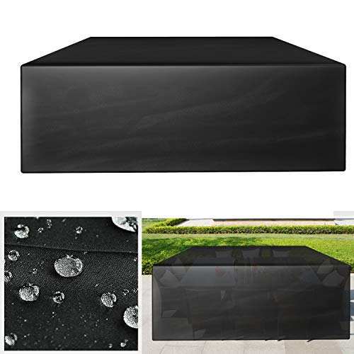 Copertura della Mobilia da Giardino 200 x 160 x 70 cm, GreenEur Copertura Impermeabile Giardino Telo Antipolvere per Arredo Esterno, Copertura Tavolo da Giardino, in PVC, per Divano,Tavolo, Sedie