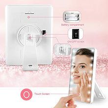 WXL Specchi da Tavolo Vanity Specchio Touch Screen 16 luci Luminose Rotazione Regolabile con Specchio cosmetico tavolino per Trucco con Specchio Illuminato Specchio Trucco con LED