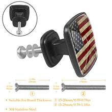Bandiera americana 1 Pomelli per Porta Set di 4 Pomelli per Mobili Manopole per Cassetti Cucina Armadio Vetro