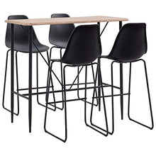 Tidyard Set 5 pz da Bar, Set da Bar Tavolo e Sedie, Set di Mobili per Cucina, Set Bar per la Casa, Set Tavolo e 4 Sedie da Bar Alti, in Plastica