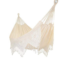 HQSB Macrame Fatto A Mano Macrame Amaca Amaca Doppia Boemia Tela Appeso Swing per Gli Alberi Utilizzare per L'interni Giardino Esterno Patio Porch Decor