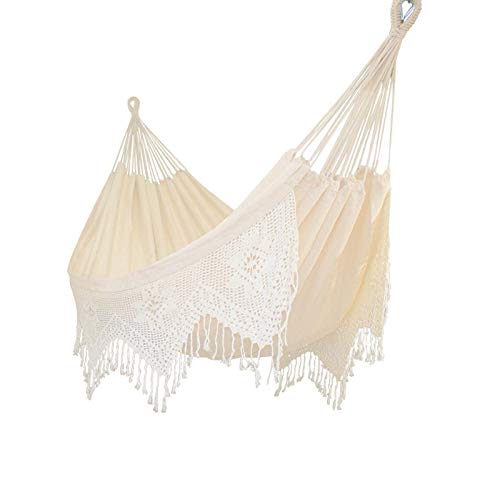 HQSB Macrame Fatto A Mano Macrame Amaca Amaca Doppia Boemia Tela Appeso Swing per Gli Alberi Utilizzare per L'interni Giardino Esterno Patio Porch Decor