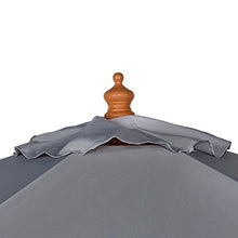 AKTIVE 53861 - Ombrellone Esagonale Diametro 270 cm - Telaio di Legno 38 mm - Colore Grigio