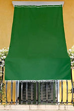 eurostile Tenda da Sole Tinta Unita per Balcone Veranda o Terrazzo con Anelli e Ganci Tessuto Resistente da Esterno Misura cm 145x250 Colore Verde