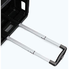 LIUJIE Carrello Utility con Carrello Pieghevole a Due Ruote con Scatola di immagazzinaggio del Tronco del Carrello Auto Leggero e Portatile, con Sedile, Peso Leggero, Nero,Nero