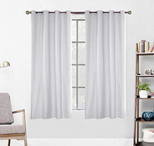 Topchances - Tenda oscurante per esterni, impermeabile, per giardino, patio, cortile, per porta, per interni ed esterni, con occhielli per porte scorrevoli, 2 pannelli (bianco, 137,2 x 274,3 cm)