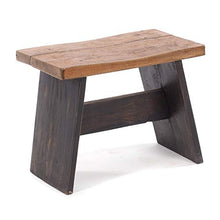 Design Delights - Sgabello Schemel 40 rustico, in mogano massiccio, 40 x 31 x 25 cm (larghezza x altezza x profondità), poggiapiedi, sgabello decorativo in legno