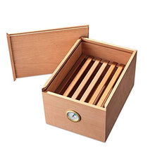Minmin Cigar Humidor cedro legno non verniciato alcolica portasigarette, 160x220x120mm accessori del sigaro (Size : 160x220x120mm)