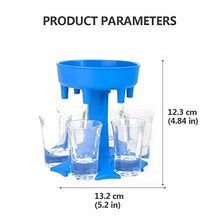 DHHZRKJ 6 Piccoli Dispenser e Supporti in Vetro, distributori di Bevande per Il riempimento di liquidi, distributori di Vino per Cocktail da Bar,2blue