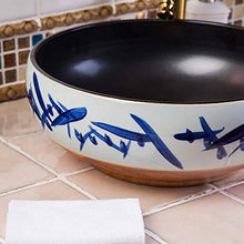 Jingdezhen ceramica arte controsoffitto lavabo ciotola per bagno lavabo lavabo bagno lavandino moderno bagno in ceramica lavandino