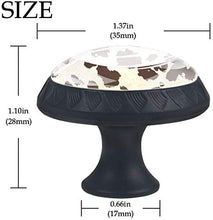 Big Cow Fur Pomelli per Porta Set di 4 Pomelli per Mobili Manopole per Cassetti Cucina Armadio Vetro