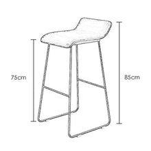 XINGLEI Sgabelli da Bar, sgabelli Alti, sgabelli da Bar Comodi dal Design ergonomico, con schienali e Gambe in Metallo Solido per Cucina, Pub e bancone (Color : Wine red2, Size : 75cm)