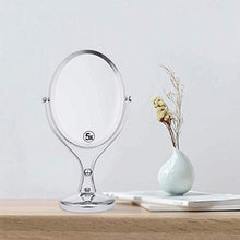 ADSE Specchio da Trucco Specchio da Tavolo con piedistallo per Camera da Letto del Bagno, ingrandimento 5X Specchio da Barba Specchio cosmetico a Doppia Faccia