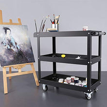 YIN YIN Carrello per Ripiani Carrello for Ripiani, scaffale for Soggiorno in Metallo Robusto Robusto Multistrato for Camera da Letto Mobile for Passeggino Mobile, Nero, 71X36X76 cm Carrello a rulli