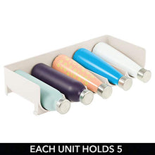 mDesign Set da 4 scaffali per bottiglie di vino impilabili – Portabottiglie in plastica per 20 bottiglie in totale – Organizer in plastica per ogni tipo di bottiglia – beige
