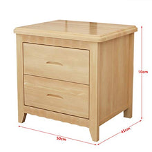 Comodino In Legno Massello, con Camera da Letto con Cassetti, Moderno E Semplice Contenitore Piccolo Armadio Contenitore 2 Peso 300 Kg-50x41x50 Cm FANJIANI