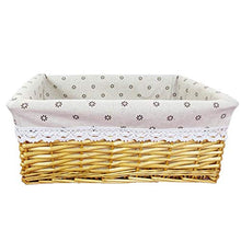 XIXIAO - Cesto portaoggetti in vimini per armadi, cassetti, armadio, cassettiera, cassettiera, cassettiera, 25 x 15 x 10 cm, colore margherita