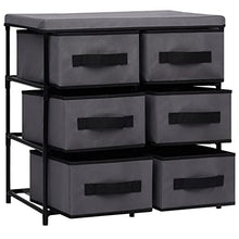vidaXL Armadietto con 6 Cassetti 55x29x55 cm Grigio in Acciaio