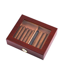 XJJZS. Scatola per sigari in Legno di Cedro Rosso Nero (30 sigari) Custodia per armadietto per humidor con igrometro (Color : Red)
