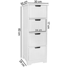 KADIMA DESIGN Bagno Mobile casetta bagno mobile in legno cassetti bianchi armadietto laterale
