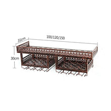 GOUO@ Portabottiglie da parete in metallo Supporto per calici, per bottiglie di vino, con 24/30 supporti per bicchieri a stelo lungo