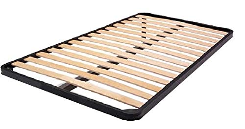 DOLCI SOGNI Rete Una Piazza e Mezza con Barra Centrale, Rete 120X200 Senza Piedi per Letto una Piazza e Mezza, 100% Made in Italy, Rete a Doghe in Legno con Struttura Letto 120x200 in Ferro