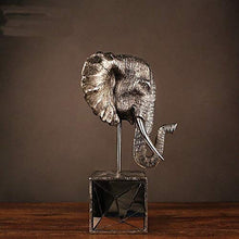 LSXUE Nuove Arti dei Mestieri Creativi di Raffreddamento di Vino Placcato Testa in Resina Elefante Casa Arredamento Ornamenti Regali