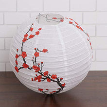 ARTFFEL Vola 5pcs Carta appesi Plum Blossom Lanterne Paralume della Lampada Festival di Primavera Decor for la Festa Nuziale di Compleanno di Capodanno (30cm) .Compleanno