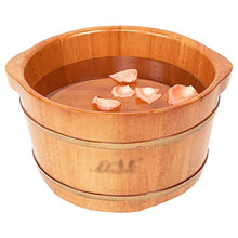 YLL Canna per pediluvio Oak Foot Tub, Maniglia, Foot Tub con Coperchio, Durevole (21 Cm)