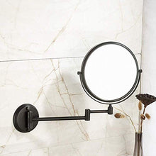 CENPEN Specchio cosmetico Vanity Nero Retro Europeo 20,3 cm Specchio Trucco 3 volte Ingrandimento Specchio Telescopico (Colore: Nero, Dimensioni: 8" 3X)
