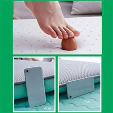 ZHAS Coprimaterasso in Lattice, Spesso Tappetino Tatami Traspirante, Pieghevole Morbido Cuscino per futon Giapponese Tradizionale, Materasso Topper per Letto Stampato Lavorato a Maglia Cooler-WHI