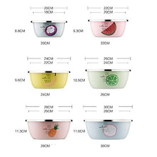 SHTSH SHT Bacino, lavabo in Acciaio Inox Cartone Animato, Impostare Rotondo Cucina di casa Uova e Noodle Ciotola di Lavaggio di Frutta Cottura, Set di 6 Colori (Color : A1)