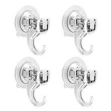 Quntis 4 Pezzi Ventose con Gancio per Casa Bagno Doccia Cucina Casa Vetro Ganci per Tende per Piastrelle Porta bagnoschiuma per Doccia da Appendere 5 kg Trasparente