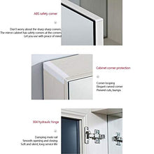 Armadietti a specchio Bagno Specchio Governo Alluminio dello Spazio degli Specchi Multi-Funzione A Parete Specchio Rettangolare Bagno Specchio Gabinetto (Color : Bianca, Size : 48 * 68 * 13cm)