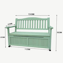 Panca da giardino sedile contenitore in legno massello, Armadio di stoccaggio per attrezzi da giardinaggio con panca da giardino impermeabile anticorrosione carbonizzata, Con schienale e bracciolo