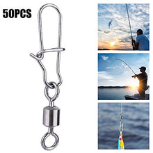 Focket 50 PZ 2# 4# 5# 6# 8# Connettori da Pesca, Cuscinetti da Pesca in Acciaio Inossidabile Perni a Scatto con Gancio Connettore Girevole a Rotazione(2#)
