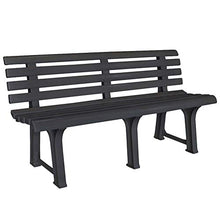 Zerone Panchina da Giardino con Braccioli Curvati Elegante Robusta Classica Panca Arredi da Esterno Sedute,Panca da Giardino in Legno massello+Acciaio 125 x 53 x 77 cm Antracite