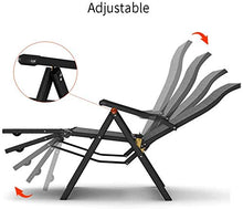 CDFCB Pieghevole Sun Lounger Garden Sedia Pieghevole Lounge Sedia Sole Sedia Sole Giardino Pranzo Break Office Siesta Sedia Regolabile Schienale Balcone Sedia da Spiaggia pieghevol