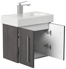 Mobile bagno con lavabo Geberit Icon XS 53cm a sinistra antracite venato