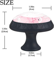Fenicottero tropicale modello rosa Pomelli per Porta Set di 4 Pomelli per Mobili Manopole per Cassetti Cucina Armadio Vetro