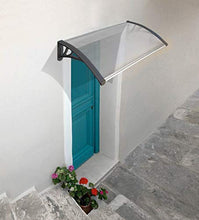 SmartSun Tettoia Easy Black 120 x 80 cm spessore 5,2 mm extra resistente tetto porta protezione