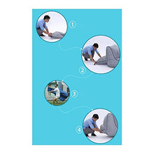 XinQing-Divano Pigro Singolo Disegno Pieghevole Portatile all'aperto del Letto di Aria di Viaggio della Spiaggia del sofà del sofà Gonfiabile Pigro Portatile 120 × 80 × 80cm (Color : Dark Blue)