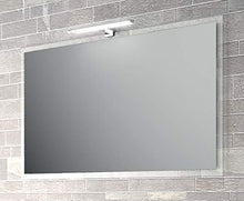 Yellowshop - Mobile Mobiletto da Bagno in Legno Cm 100 Completo di Lavabo in Ceramica E Specchiera LED Arredo Moderno Modello Arenys 1000 (Grigio Opaco)