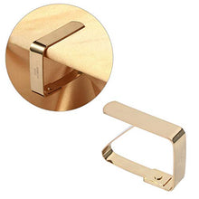 Emoshayoga Durevole Leggero Regolabile Tovaglia Clip Antipolvere Resistente in Acciaio Inox Tovaglia Supporto Scrivania Panno Clip Picnic Ristorante,(Golden)
