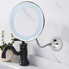 Specchio per Il TruccoSpecchio per Trucco A LED Flessibile con Ingrandimento 10X Specchi Rotanti Ad Aspirazione Eccellente A 360 °Specchio per Il Trucco Grande