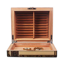 Auoeer Legno di Cedro Piano della Vernice di Legno Cigar Box Humidor Cigar Box Sigaro Cubano Scatole