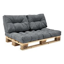 [en.casa] 1x Cuscino Sedile per Divano Paletta Euro [Grigio Chiaro] Cuscini per Palette Supporto in/Outdoor mobili Imbottiti